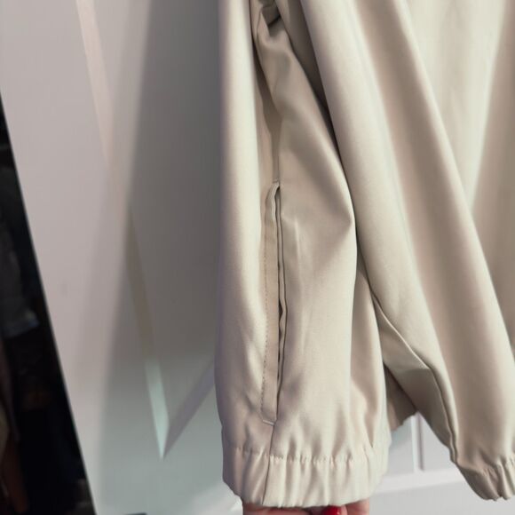 Eddie Bauer Golf Women’s Large Beige Quarter Zip Pullover Jacket Windbreaker - Picture 4 of 8